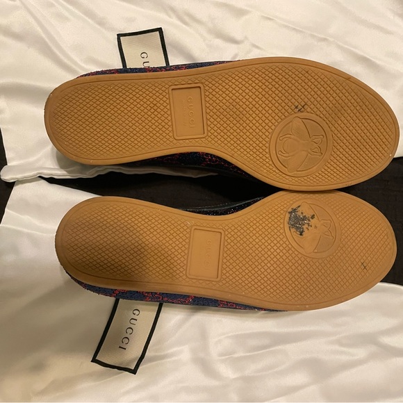Gucci Flacer Leather Sneakers in blue size 7 - Picture 5 of 13